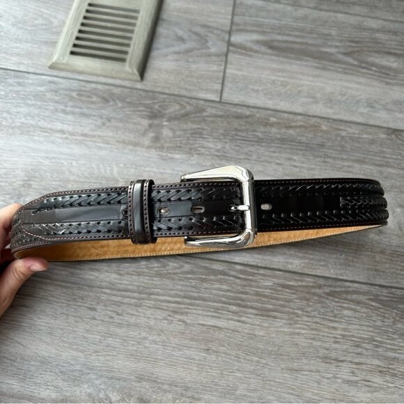 Vintage Early 2000s Brown Braided Leather Belt main image 14